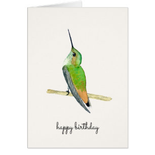 Allen's Hummingbird Birthday Card