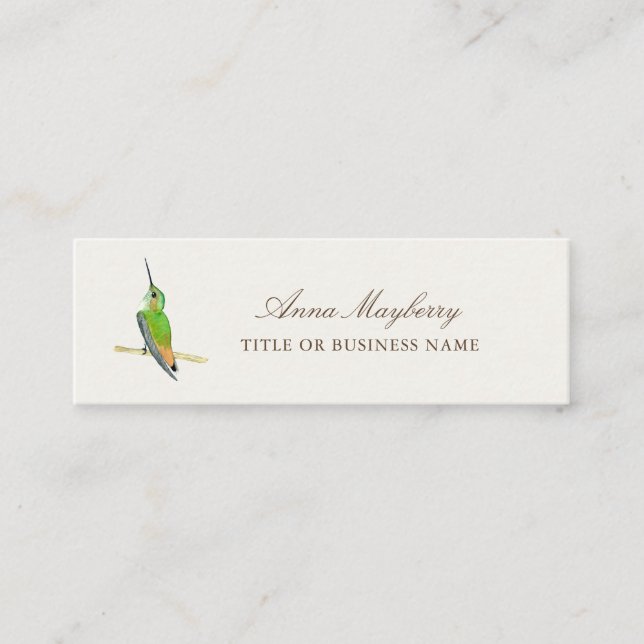 Allen's Hummingbird Mini Business Card (Front)