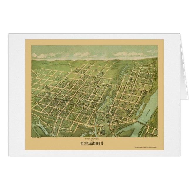 Allentown, PA Panoramic Map - 1879 (Front Horizontal)