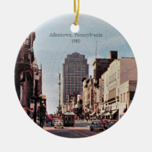 Allentown, Pennsylvania 1950 Ceramic Tree Decoration