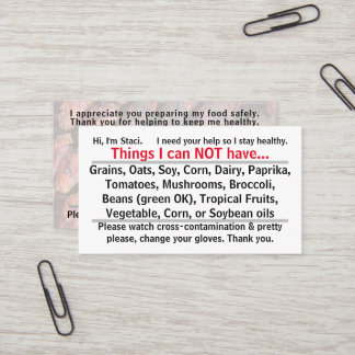 Allergen Card 1