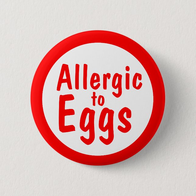 Allergic to milk 6 cm round badge (Front)