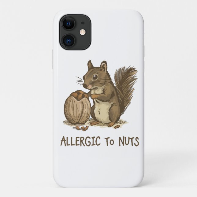 Allergic to Nuts Case-Mate iPhone Case (Back)