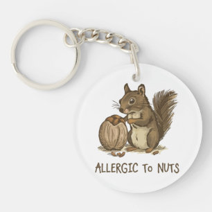 Allergic to Nuts Key Ring