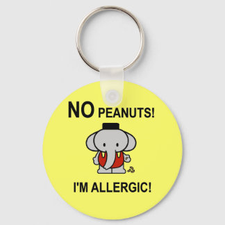 Allergic to Peanuts Key Ring