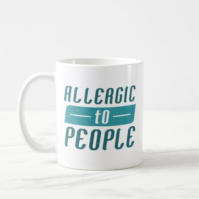 Allergic To People Coffee Mug (Left)