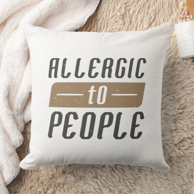 Allergic To People Cushion (Blanket)