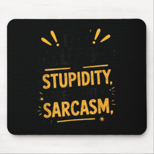 Allergic To Stupidity Shirt Funny Sarcasm Graphic Mouse Pad