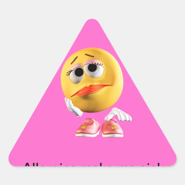 Allergies make me sick sticker (Front)