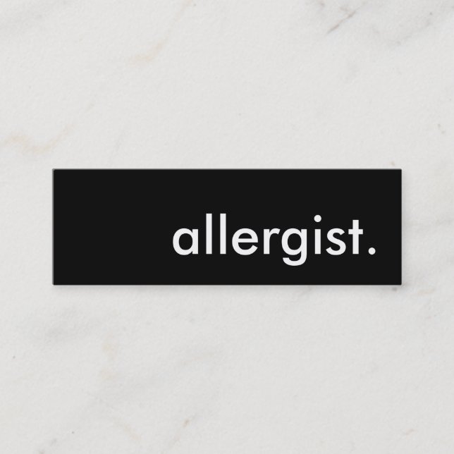 allergist. mini business card (Front)