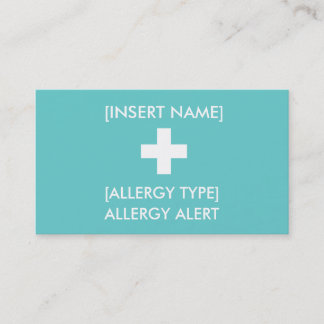 Allergy Alert ID/ICE Card