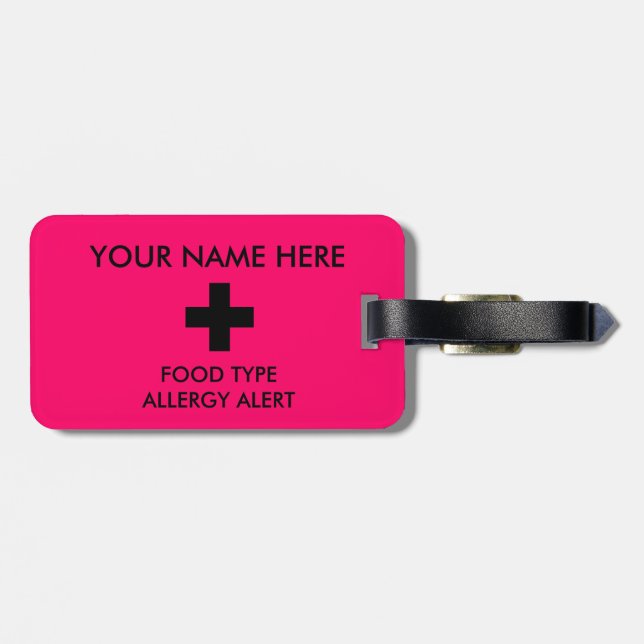 Allergy Alert ID Tag (Back Horizontal)