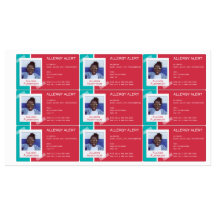 Allergy Alert Kids Photo Medical Emergency Daycare