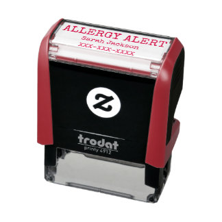 Allergy Alert Personalised Kids Basic Self-inking Stamp