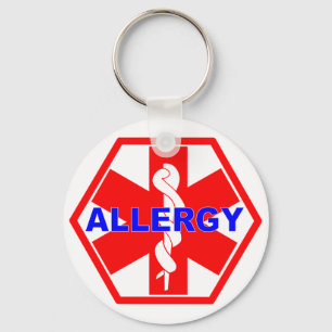 ALLERGY ID TAG KEY RING