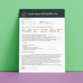 Allergy Patch Test Golden Details Consent Forms Custom Letterhead