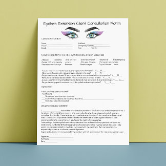 Allergy Patch Test Holograph Eyelash Extension Custom Letterhead