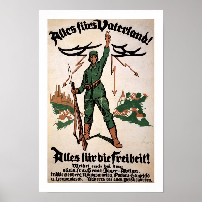Alles Furs Vaterland WWI Poster (white) (Front)