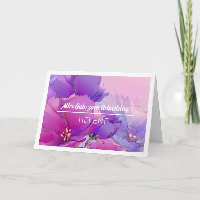 Alles Gute zum Geburtst Custom Name Birthday Card (Front)
