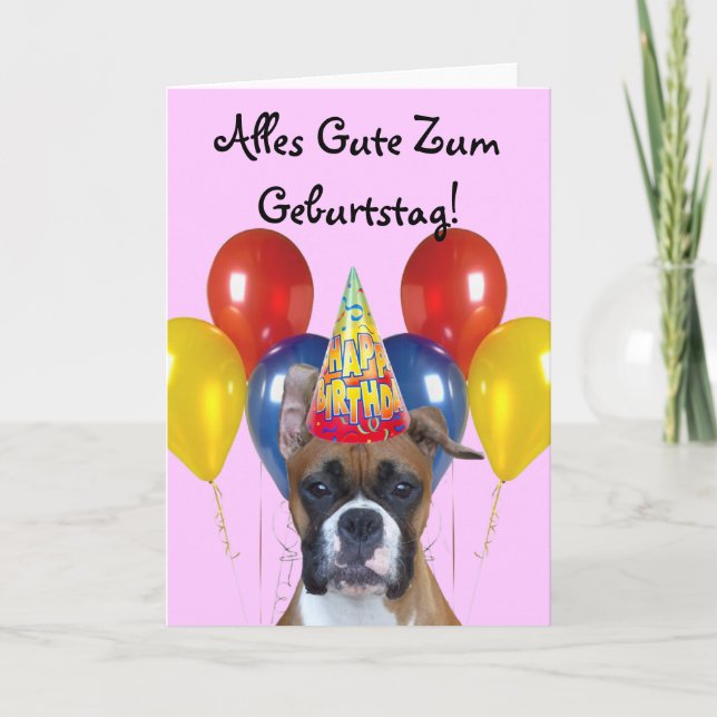 Alles Gute Zum Geburtstag! Birthday  Boxer Card (Front)
