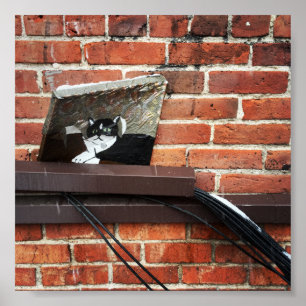 alley cat art poster