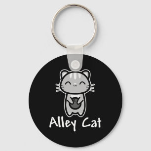 Alley Cat Bowling Cute Kitty Lover Bowler Key Ring