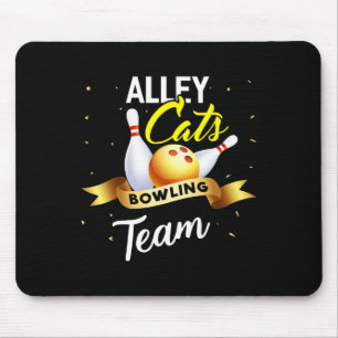 Alley Cat Bowling Shirt Funny Bowler Bowling Mouse Pad