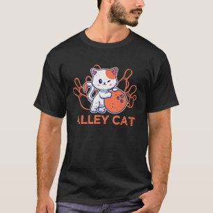 Alley Cat Bowling Team Humour Bowler Cats Vintage T-Shirt