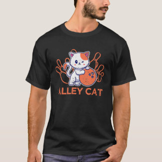 Alley Cat Bowling Team Humour  Bowler Cats Vintage T-Shirt