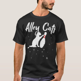 Alley Cat Funny Bowler Bowling  1  T-Shirt