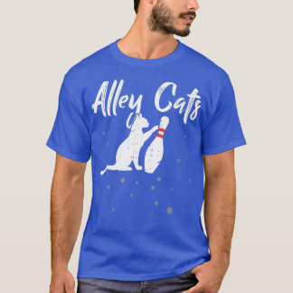 Alley Cat Funny Bowler Bowling  T-Shirt
