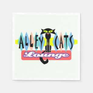 "Alley Cat Lounge" Napkin