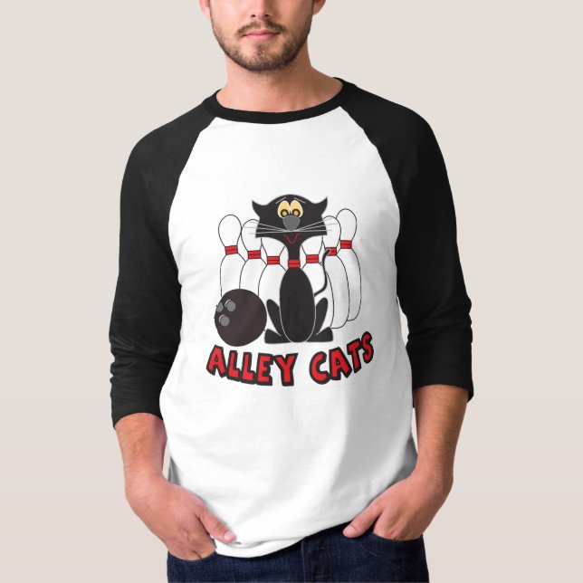 Alley Cats Bowling Pins T-Shirt (Front)