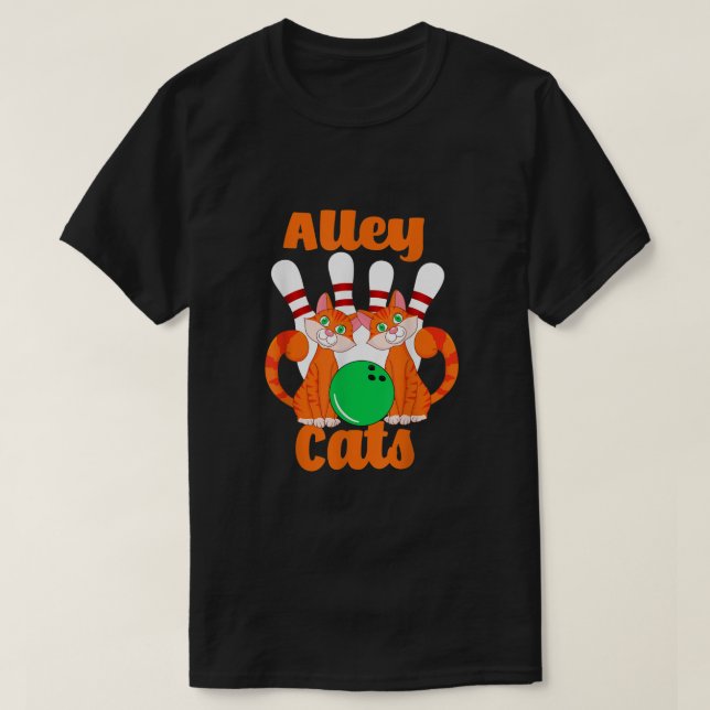 Alley Cats Bowling  T-Shirt (Design Front)