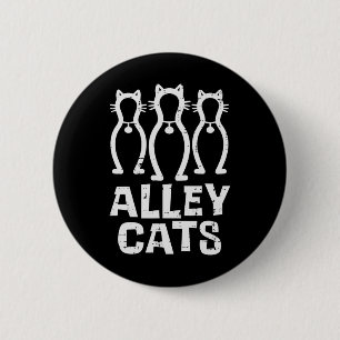 Alley Cats Bowling Team Fun Humour Bowler Player W 6 Cm Round Badge