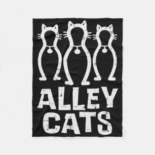 Alley Cats Bowling Team Fun Humour Bowler Player W Fleece Blanket