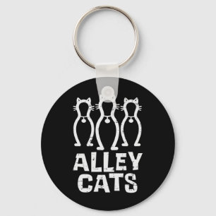 Alley Cats Bowling Team Fun Humour Bowler Player W Key Ring