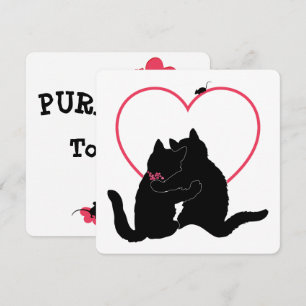 Alley Cats Purr-if-ic Together Flat Valentine Card