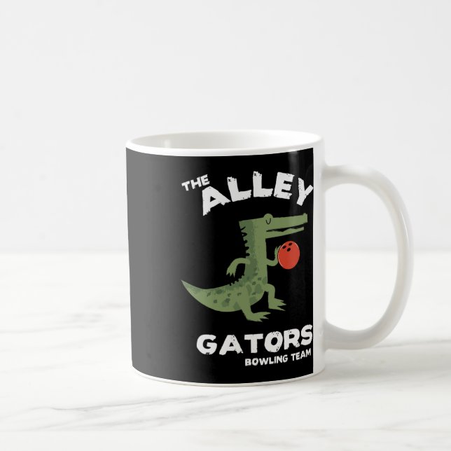 Alley Gators Bowling Team Design  Coffee Mug (Right)