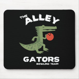 Alley Gators Bowling Team Design Mouse Pad