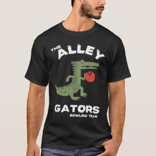 Alley Gators Bowling Team Design T-Shirt