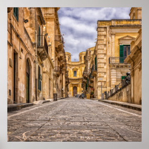 Alley Historic Old Town Sicily Italy Poster
