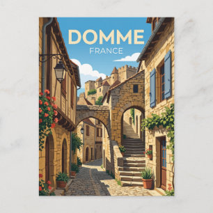 Alley in Domme (Bastide de Domme) France Postcard