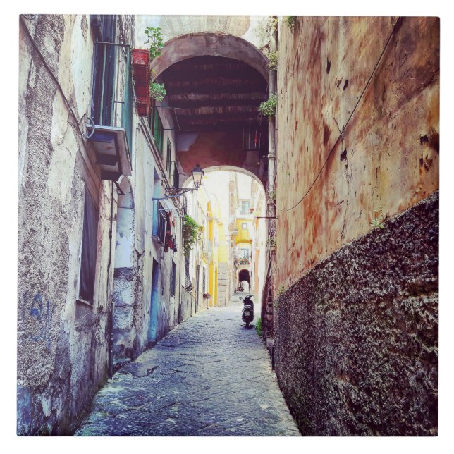 Alley in Italy (large) Ceramic Tile (Front)