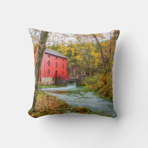 Alley Mill In Autumn Pillow