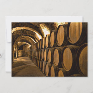 Alley of Barrels at the Winery Invitation