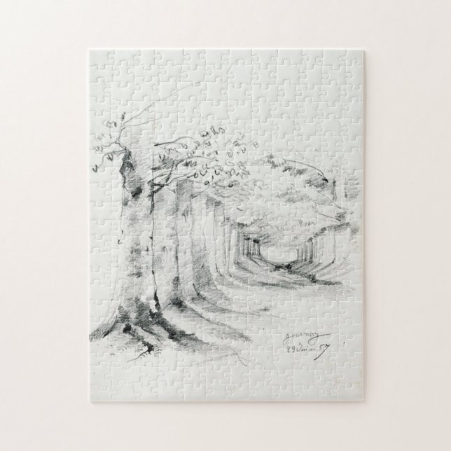Alley of Trees Monet Fine Art Jigsaw Puzzle (Vertical)