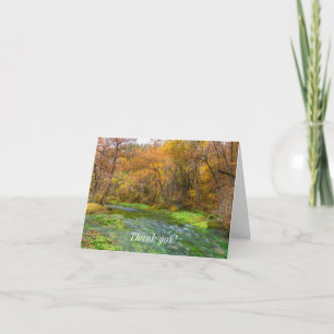 Alley Spring Autumn Water Thank You Card
