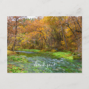 Alley Spring Autumn Water Thank You Postcard