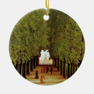 Alleyway in the Park of Saint-Cloud, 1908 (oil on Ceramic Tree Decoration